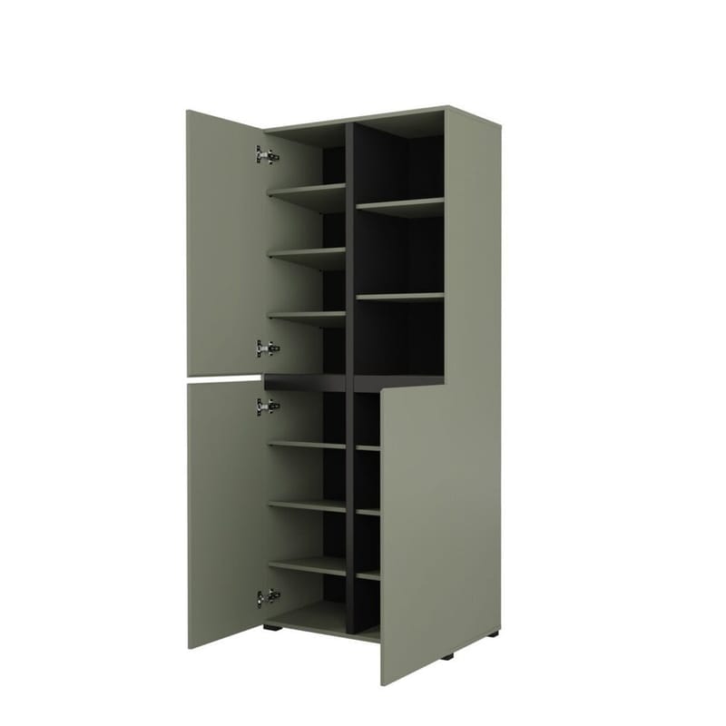 Garderobe Kors 3 dører - Grønn - Oppbevaring - Garderober & garderobesystem