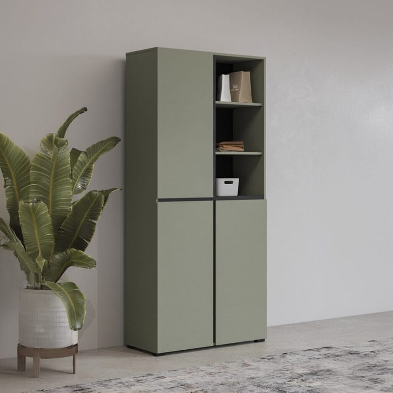 Garderobe Kors 3 dører - Grønn - Oppbevaring - Garderober & garderobesystem