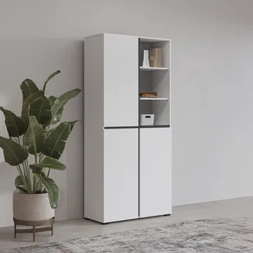 Garderobe Kors 3 dører - Hvit - Oppbevaring - Garderober & garderobesystem