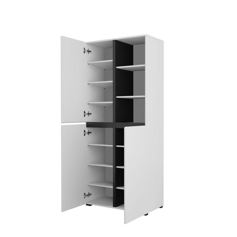 Garderobe Kors 3 dører - Hvit - Oppbevaring - Garderober & garderobesystem