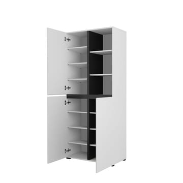 Garderobe Kors 3 dører - Hvit - Oppbevaring - Garderober & garderobesystem