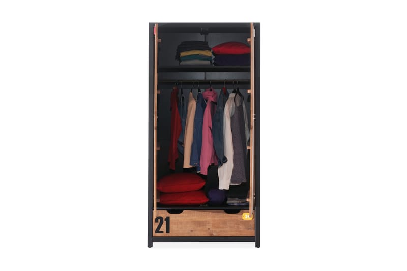 Garderobe Leeder 2 Dører - Tre|Natur - Garderober & garderobesystem - Barnegarderobe - Garderobeskap
