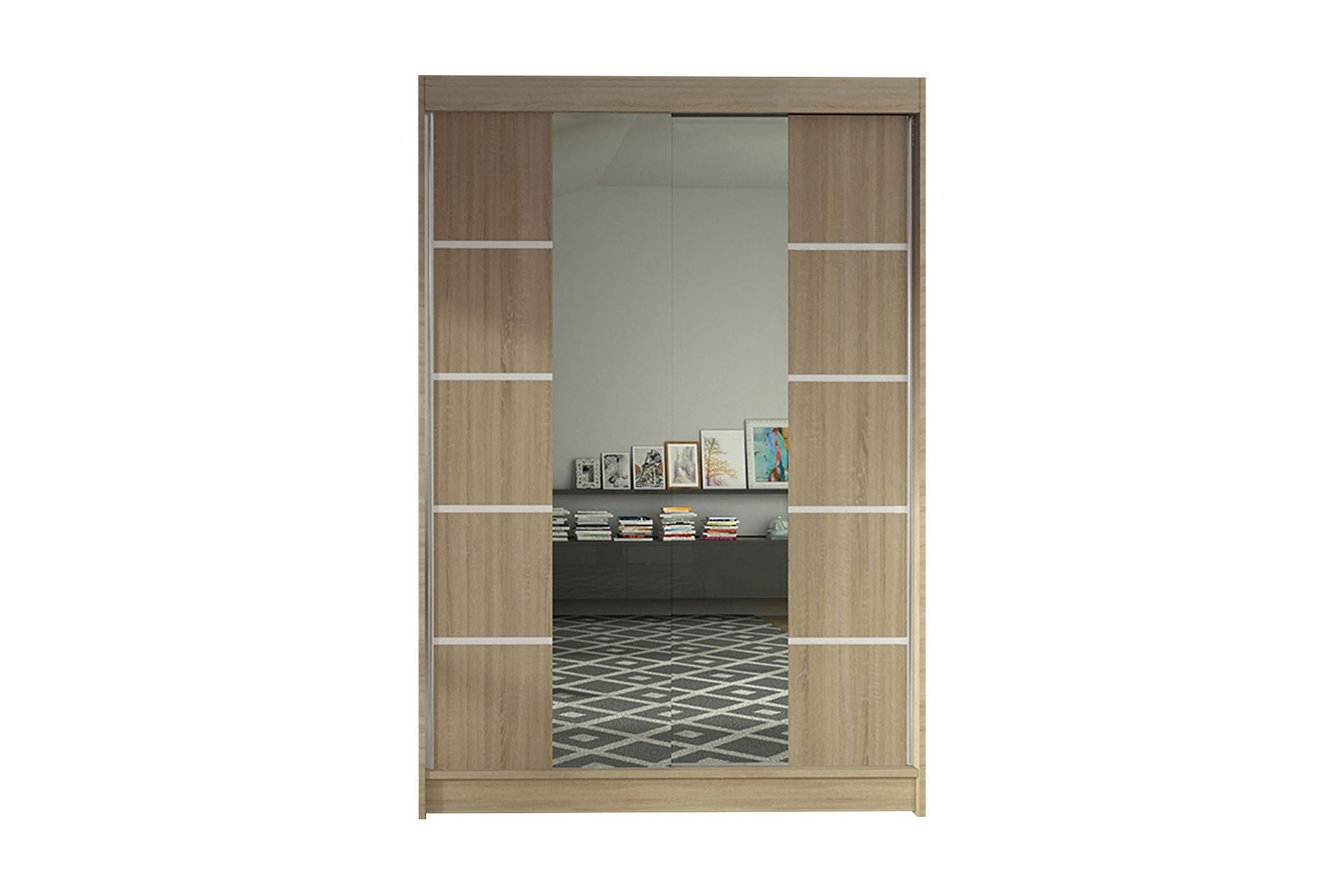 Garderobe Lino LED-belysning Eik - Oppbevaring - Chilli