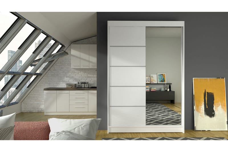 Garderobe Lino LED-belysning - Hvit - Oppbevaring - Garderober & garderobesystem