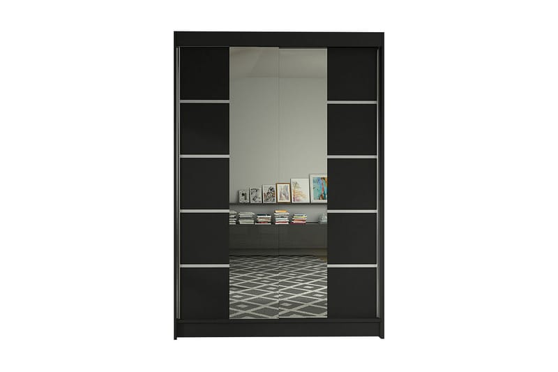 Garderobe Lino LED-belysning, Svart