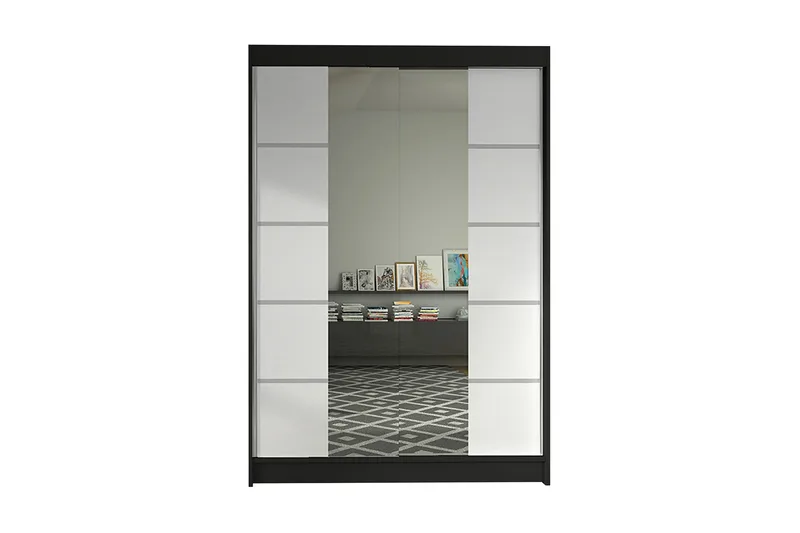 Garderobe Lino LED-belysning, Svart/Hvit