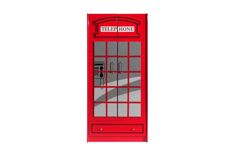 Garderobe Mankers London Telefonkiosk - Rød - Garderober & garderobesystem - Barnegarderobe - Garderobeskap