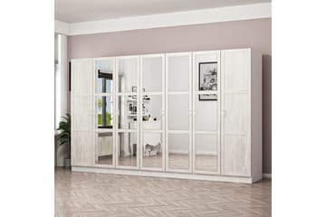Garderobe med Speil Cambrian - Hvit - Oppbevaring - Garderober & garderobesystem