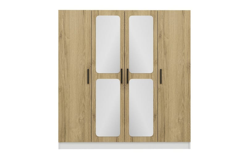 Garderobe med Speil Cambrian - Valnøtt - Oppbevaring - Garderober & garderobesystem