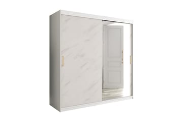 Garderobe med Speil Marmesa 200 cm Marmormønster