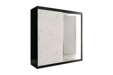 Garderobe med Speil Marmesa 200 cm Marmormønster