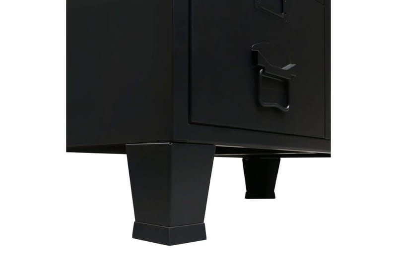 Garderobe metall industriell stil 67x35x107 cm svart - Svart - Garderobeskap - Garderober & garderobesystem