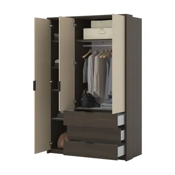 Garderobe Mola 3 dører med 3 skuffer - Oppbevaring - Garderober & garderobesystem