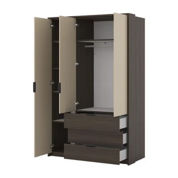 Garderobe Mola 3 dører med 3 skuffer - Oppbevaring - Garderober & garderobesystem