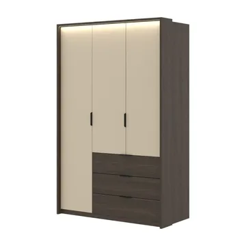 Garderobe Mola 3 dører med 3 skuffer - Oppbevaring - Garderober & garderobesystem