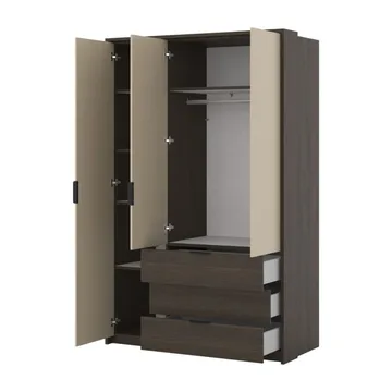 Garderobe Mola 3 dører med 3 skuffer - Oppbevaring - Garderober & garderobesystem