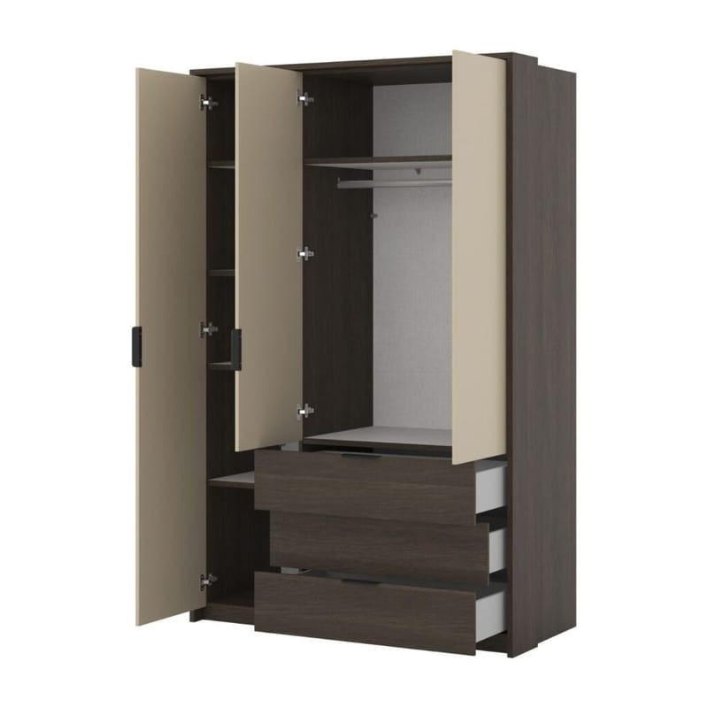 Garderobe Mola 3 dører med 3 skuffer - Oppbevaring - Garderober & garderobesystem