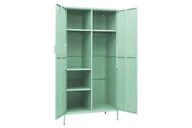 Garderobe myntegrønn 90x50x180 cm stål - grønn - Garderober & garderobesystem - Garderobeskap
