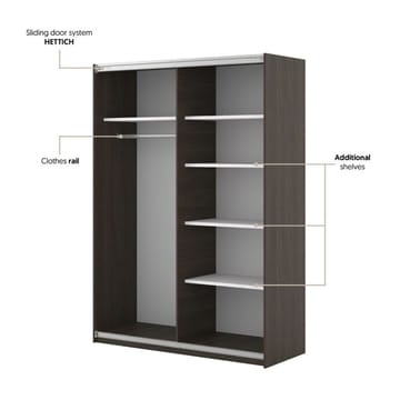 Garderobe Niva 2 skyvedørs garderobe - Dunin Eik - Oppbevaring - Garderober & garderobesystem