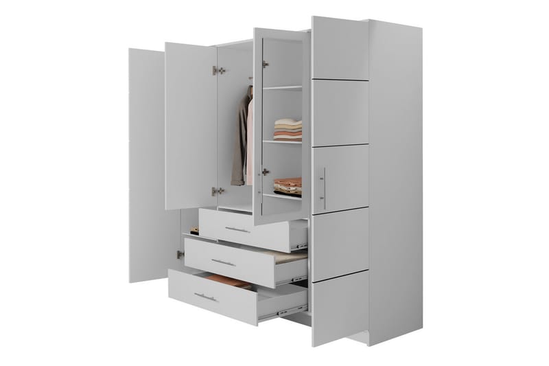 Garderobe Ordino 196 cm - Grønn - Garderober & garderobesystem - Garderobeskap