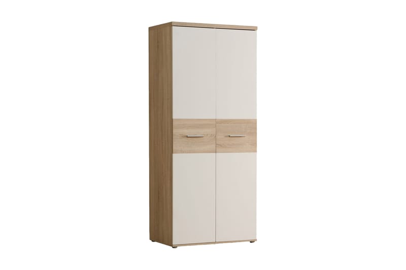 Garderobe Schappach 80x189 cm - Brun/Hvit - Oppbevaring - Garderober & garderobesystem