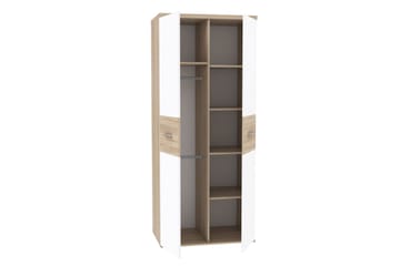 Garderobe Schappach 80x189 cm - Brun/Hvit - Oppbevaring - Garderober & garderobesystem