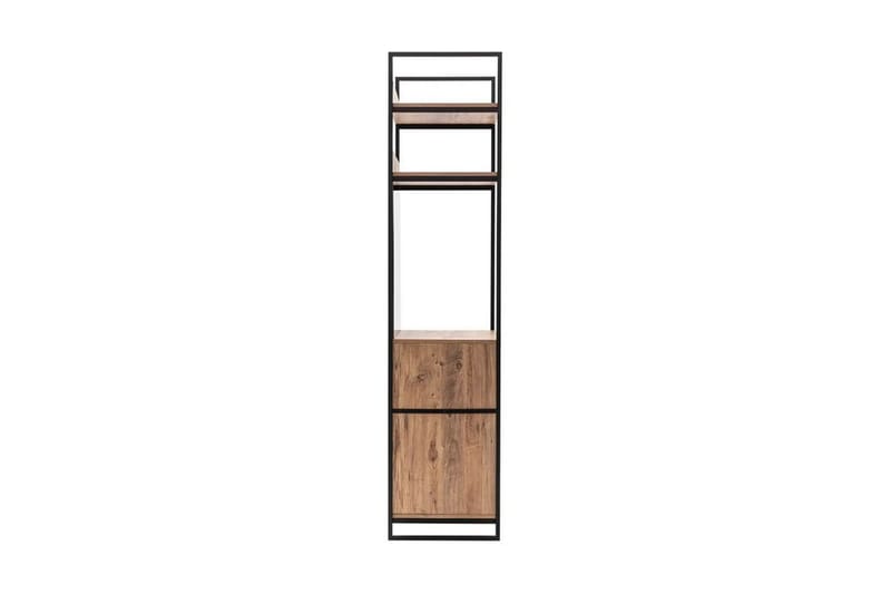 Garderobe Smoke 52x64 cm med Speil 4 Skap - Natur - Garderober & garderobesystem