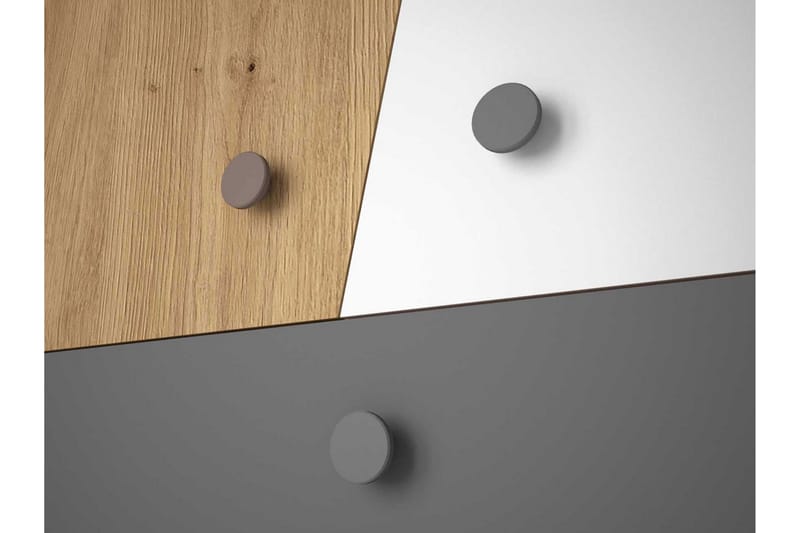 Garderobe Staton 120 cm - Natur/Hvit/Grå - Oppbevaring - Garderober & garderobesystem