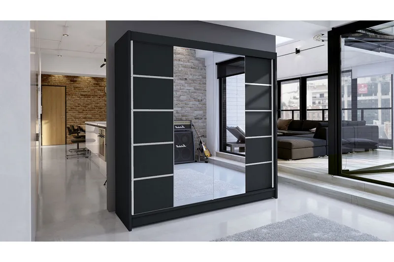 Garderobe Talin - Svart - Oppbevaring - Garderober & garderobesystem