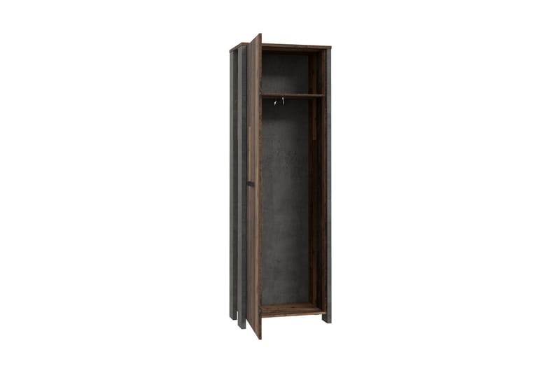 Garderobe Treknow 67 cm - Brun|Grå - Garderober & garderobesystem - Garderobeskap