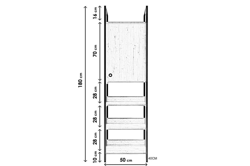 Garderobe Trendel 50x40 cm - Natur - Garderober & garderobesystem