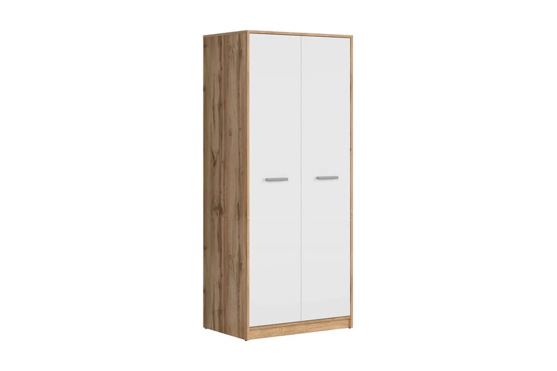 Garderobe Viella - Tre/Natur/Hvit - Garderober & garderobesystem - Garderobeskap