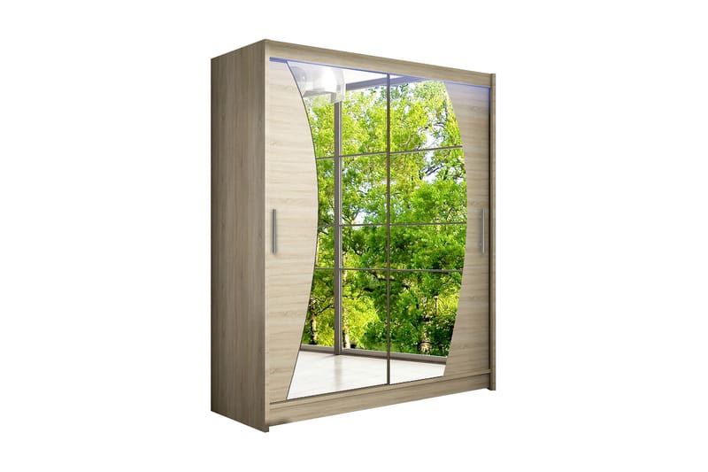 Garderobe Westa 150x58x200 cm - Beige / Hvit - Garderober & garderobesystem