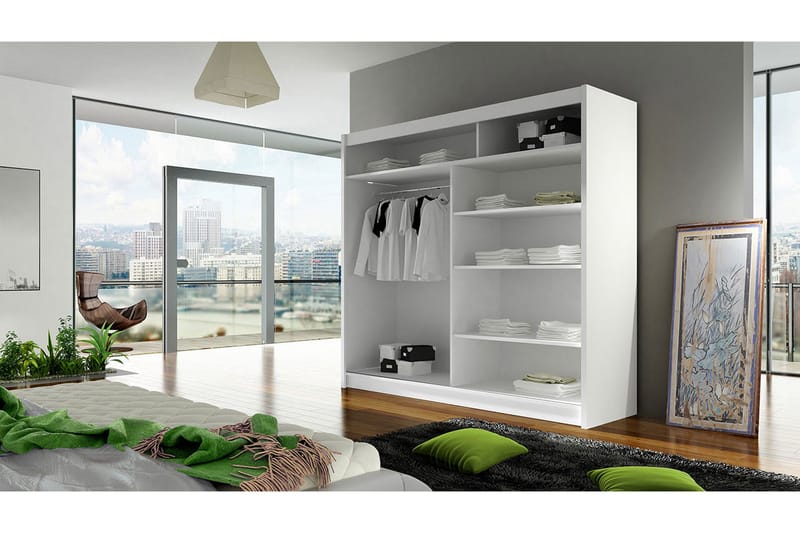 Garderobe Prag - Hvit - Oppbevaring - Garderober & garderobesystem