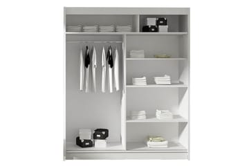 Garderobe Presto 150 cm Skyvedører Bøyd Speil - Eik - Oppbevaring - Garderober & garderobesystem