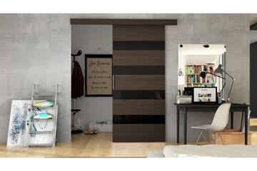 MARTI Skyvedør - Brun / Svart - Oppbevaring - Garderober & garderobesystem - Garderobedør - Skyvedør garderobe