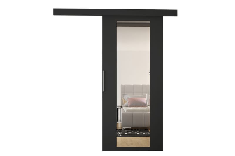 Nemanja Skyvedør 86x205 cm - Svart - Oppbevaring - Garderober & garderobesystem - Garderobedør - Skyvedør garderobe