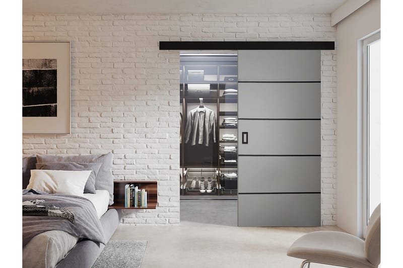 Skyvedør 204 cm - Oppbevaring - Garderober & garderobesystem - Garderobedør - Skyvedør garderobe