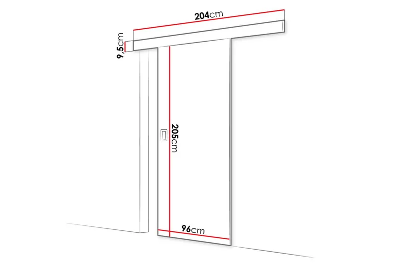 Skyvedør 204 cm - Oppbevaring - Garderober & garderobesystem - Garderobedør - Skyvedør garderobe