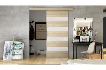 Skyvedør - Eik/Hvit - Oppbevaring - Garderober & garderobesystem - Garderobedør - Skyvedør garderobe