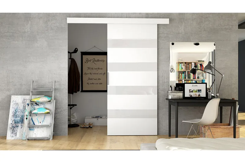 Skyvedør ELVERUM, Hvit