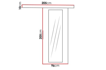 Skyvedør ELVERUM - Svart - Oppbevaring - Garderober & garderobesystem - Garderobedør - Skyvedør garderobe