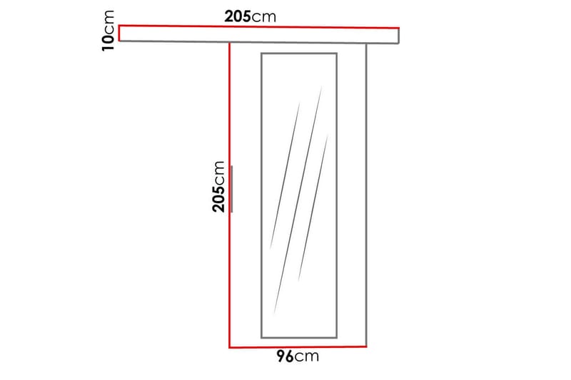 Skyvedør ELVERUM - Svart - Oppbevaring - Garderober & garderobesystem - Garderobedør - Skyvedør garderobe