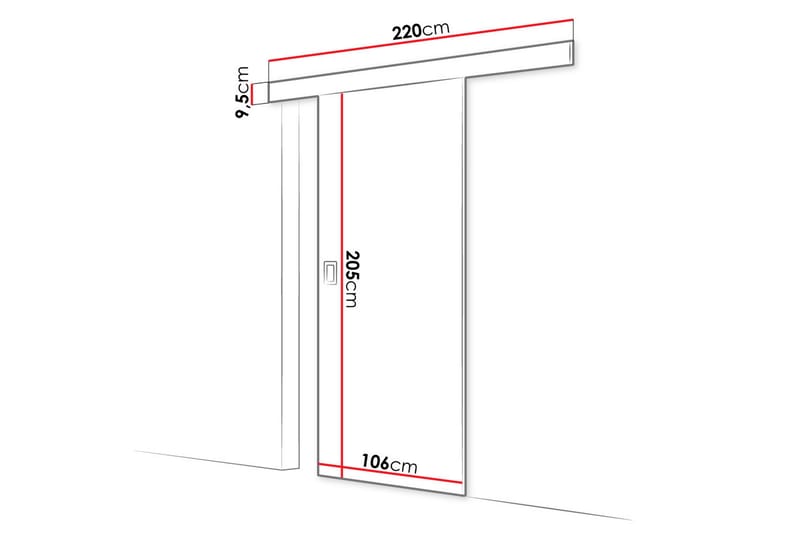 Skyvedør Majong 100 cm - Skyvedør garderobe