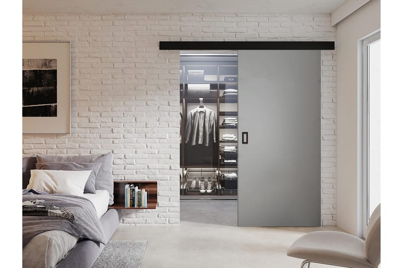 Skyvedør Majong 90 cm - Oppbevaring - Garderober & garderobesystem - Garderobedør - Skyvedør garderobe