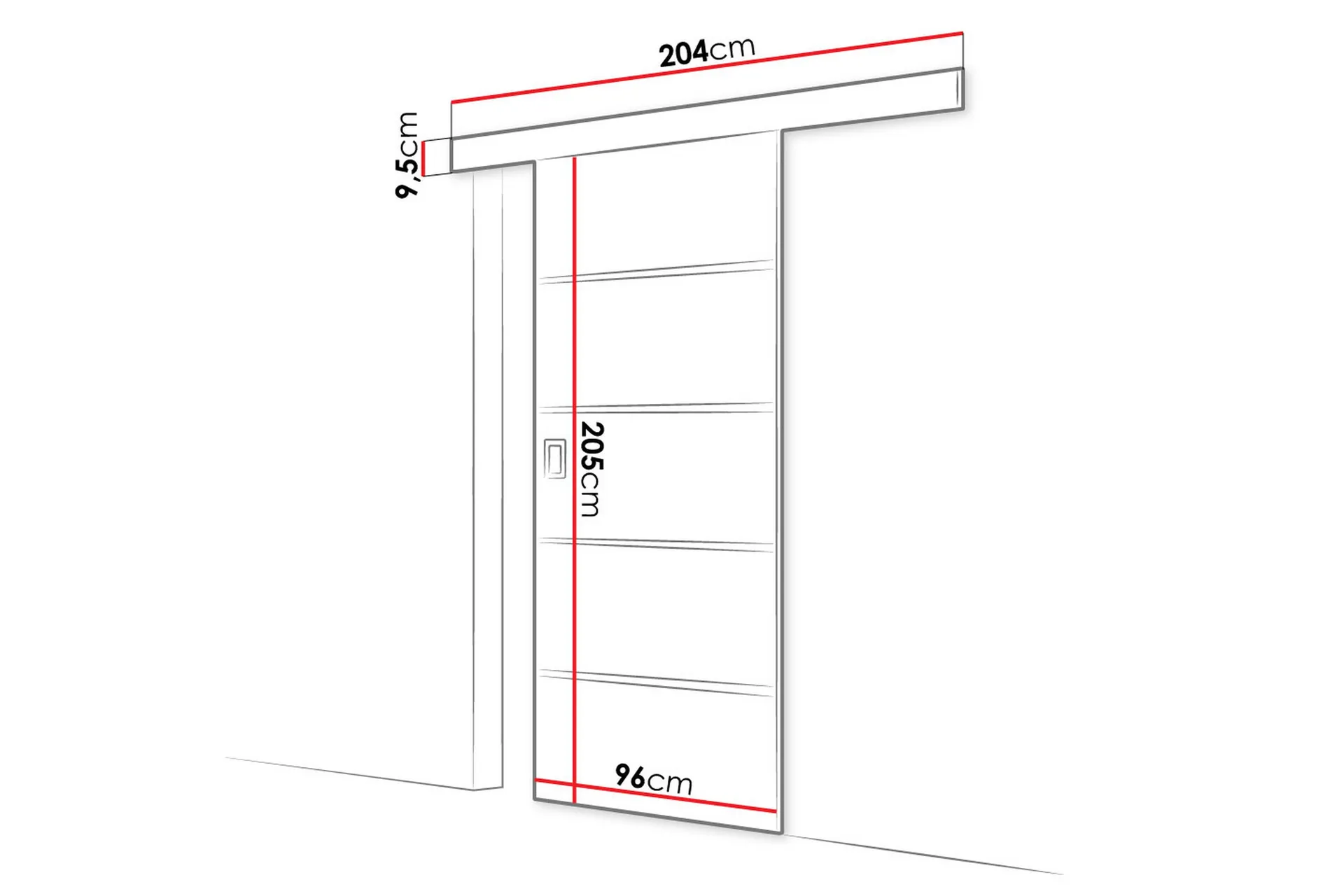 Skyvedør Majong Plus 204 cm - Oppbevaring - Garderober & garderobesystem - Garderobedør - Skyvedør garderobe
