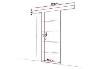 Werdi Plus Skyvedør 100 cm - Oppbevaring - Garderober & garderobesystem - Garderobedør - Skyvedør garderobe