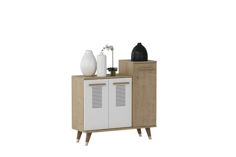 Asimo Skohylle Garderobe 90x90,6 cm Brun/Hvit - Hanah Home - Oppbevaring - Garderober & garderobesystem - Garderobeinnredning - Skohylle garderobe