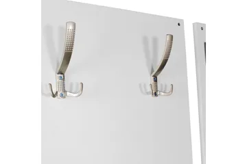 Garderobe Wohnling Vegghengt knaggrekke med speil, skohylle, sponplate, moderne Hvit - Hvit - Møbler - Gangmøbler - Møbelsett til gang & entre