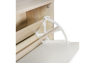 Garderobe Wohnling Vegghengt knaggrekke med speil, skohylle, sponplate, moderne Sonoma - Sonoma - Oppbevaring - Garderober & garderobesystem - Garderobeinnredning - Skohylle garderobe
